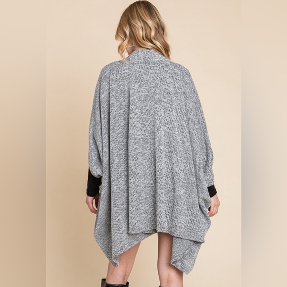 Ms Diva Plus…Beautiful Jacquard Knit Open Cardi/Wrap w/Sleeves - Picture 6 of 6